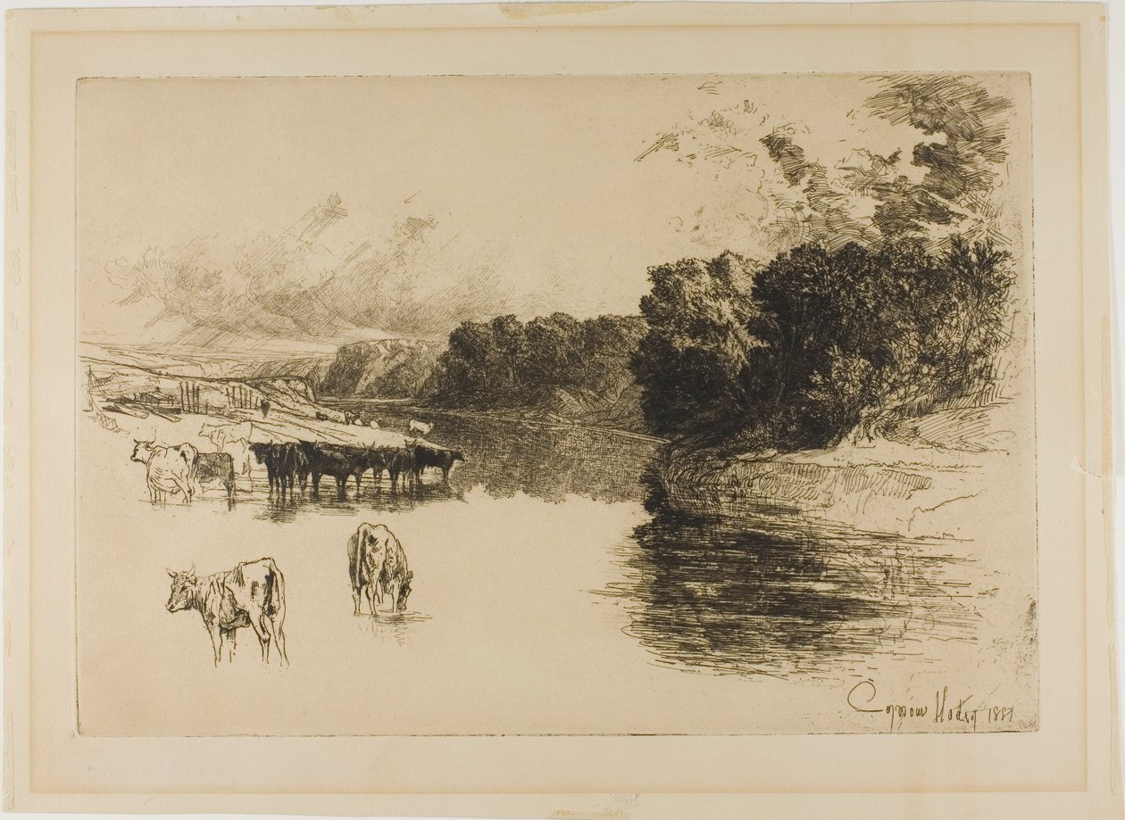 En Lancashire-elv av Francis Seymour Haden