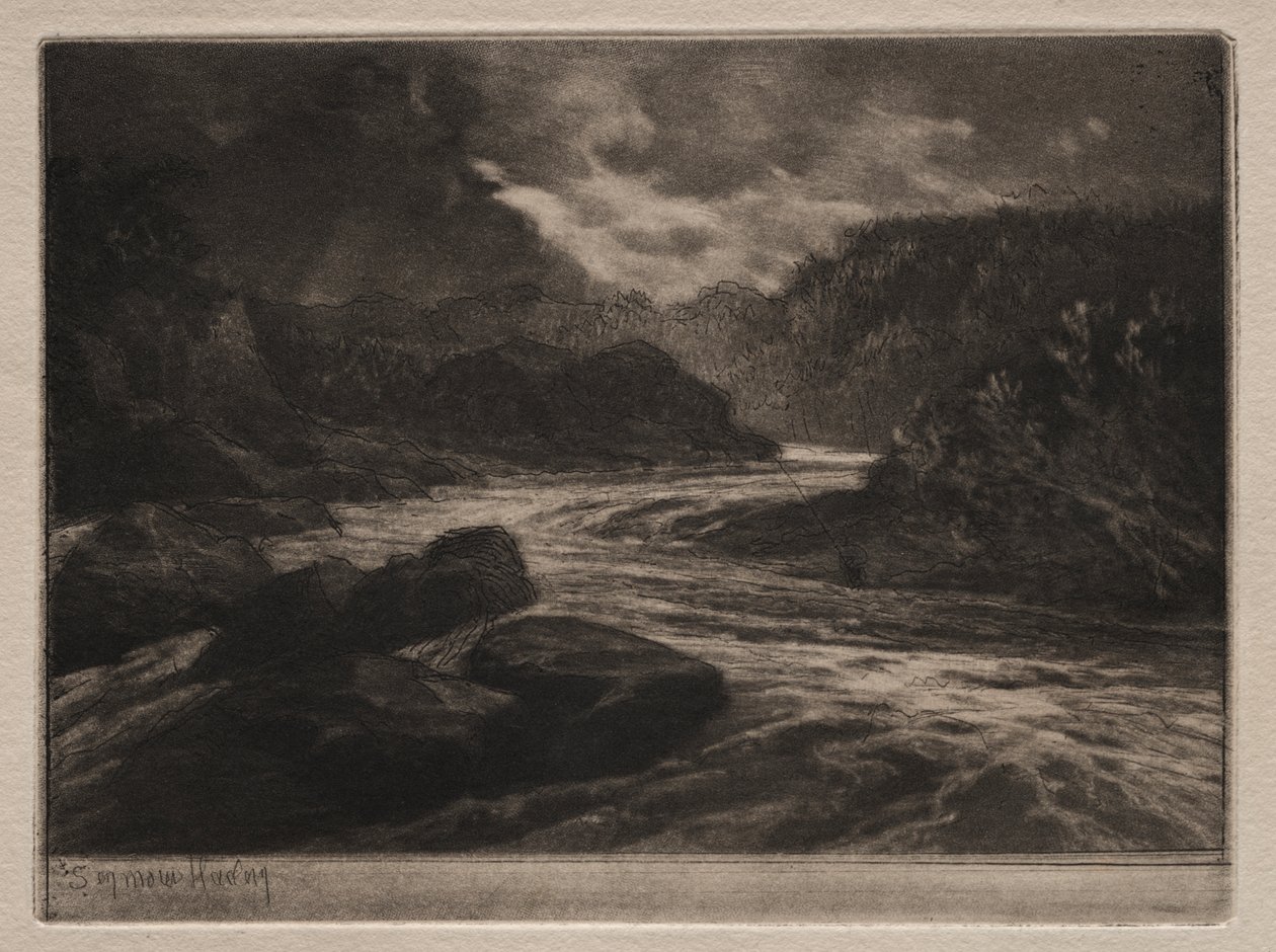 En lakseelv av Francis Seymour Haden