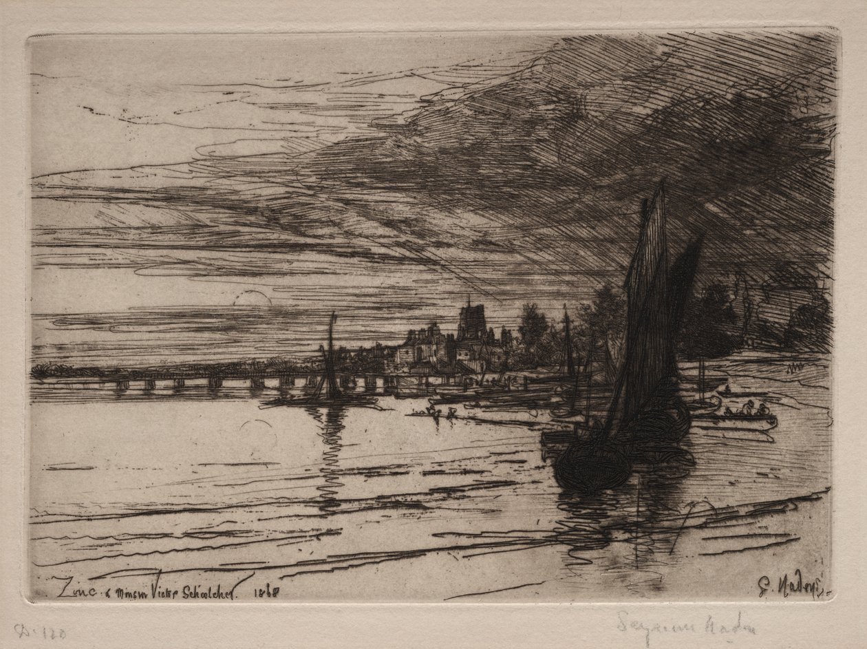 Battersea Bridge av Francis Seymour Haden