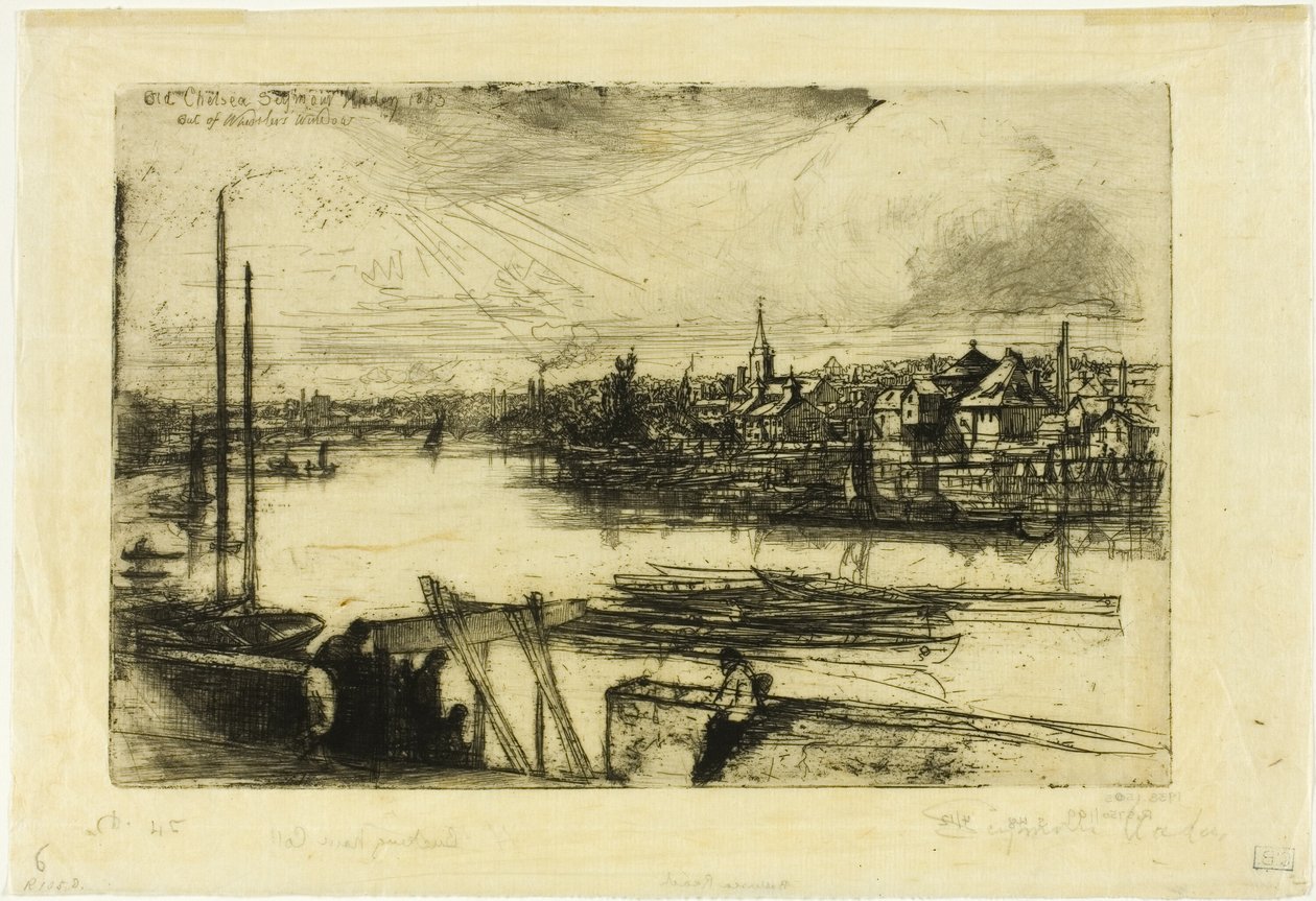 Battersea Reach av Francis Seymour Haden