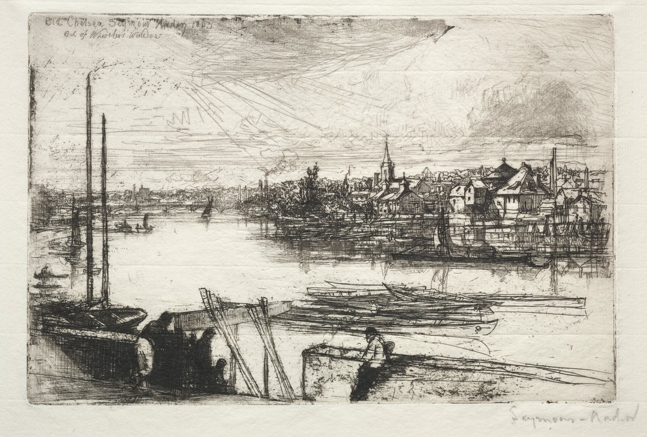 Battersea Reach av Francis Seymour Haden