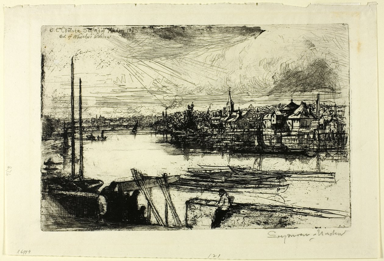 Battersea Reach av Francis Seymour Haden