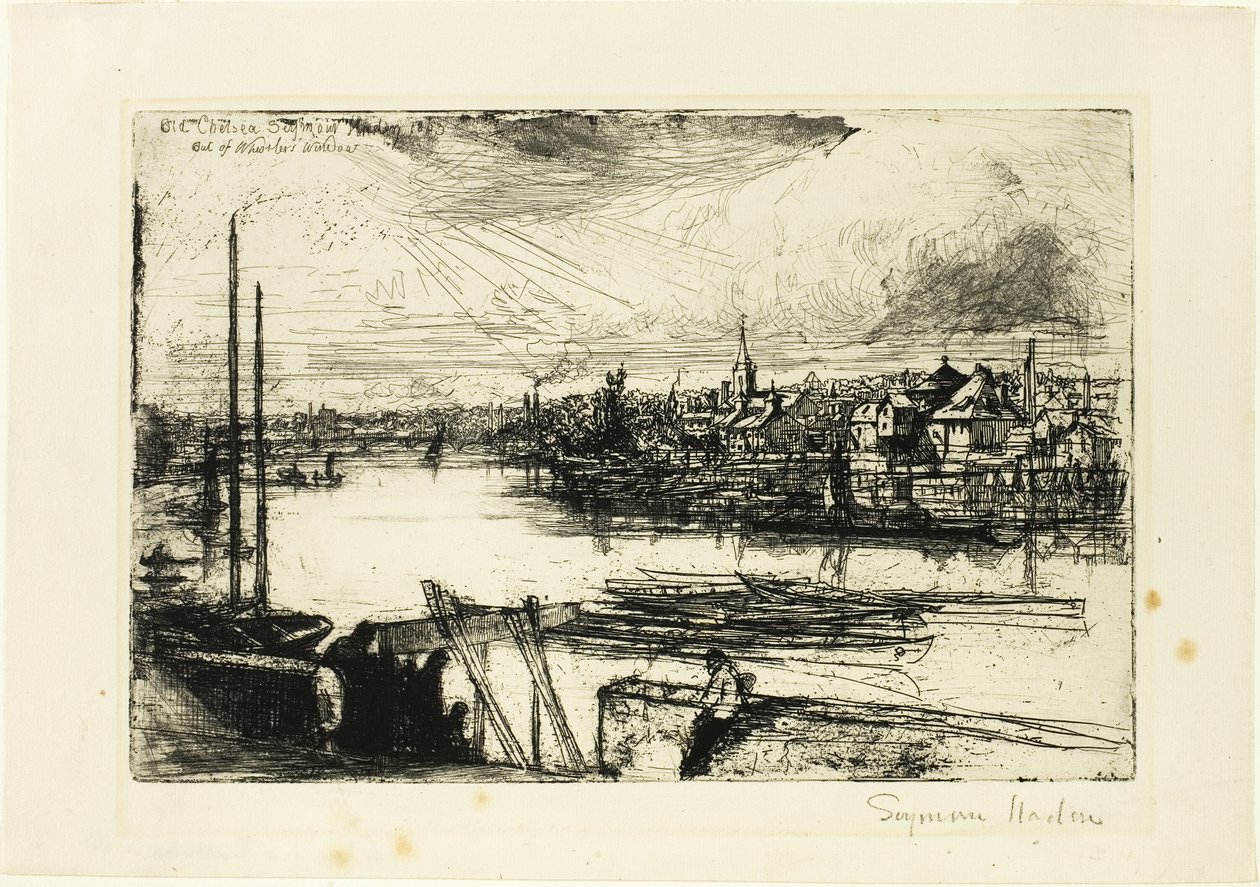 Battersea Reach av Francis Seymour Haden