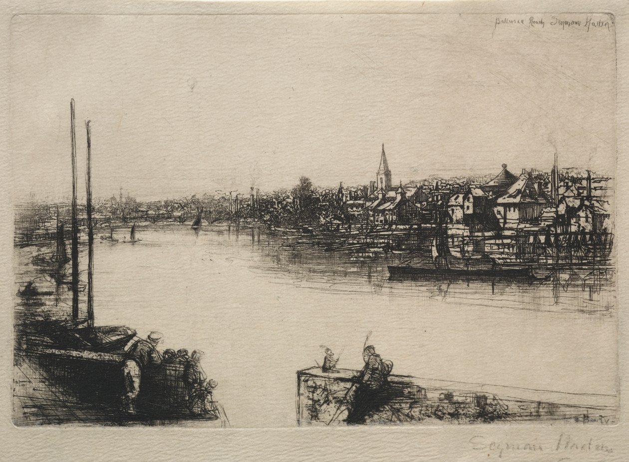 Battersea Reach av Francis Seymour Haden