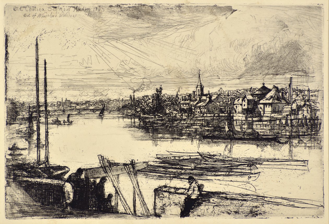 Battersea Reach av Francis Seymour Haden