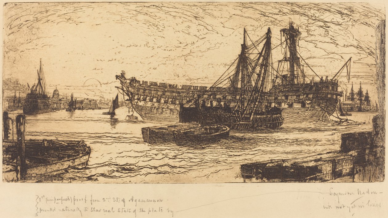 Oppløsning av Agamemnon av Francis Seymour Haden