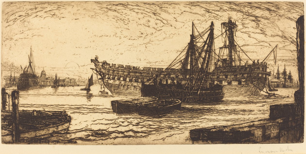 Breaking Up of the Agamemnon av Francis Seymour Haden