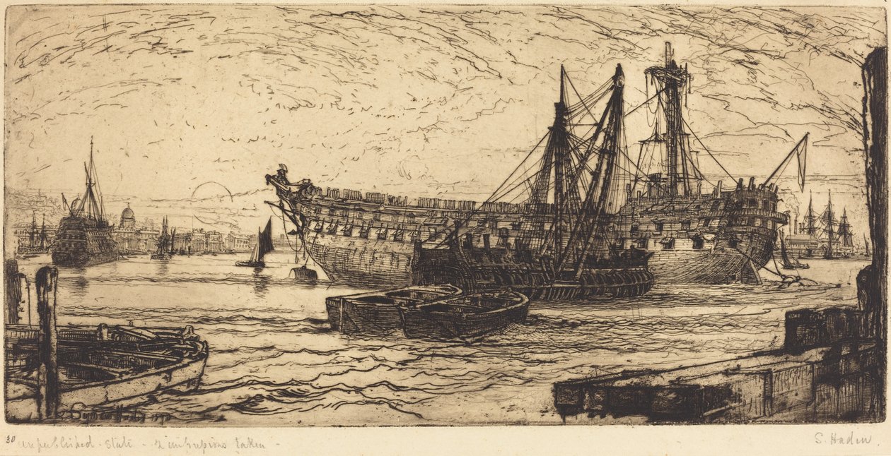 Oppløsning av Agamemnon av Francis Seymour Haden