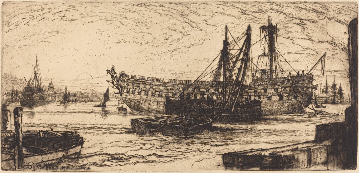 Breaking Up of the Agamemnon av Francis Seymour Haden