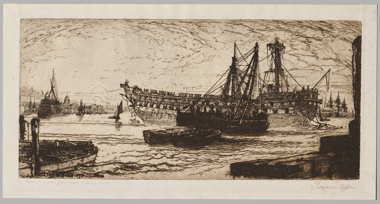 Breaking Up of the "Agamemnon", nr. 1 av Francis Seymour Haden