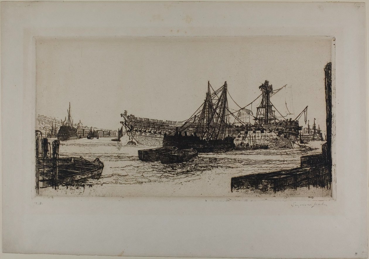 Breaking Up of the Agamemnon, nr. II av Francis Seymour Haden