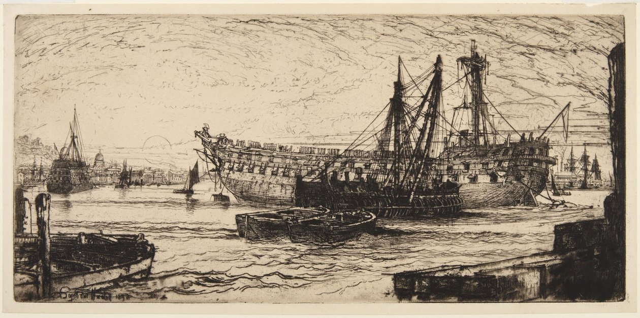 Opphuggingen av «Agamemnon» av Francis Seymour Haden