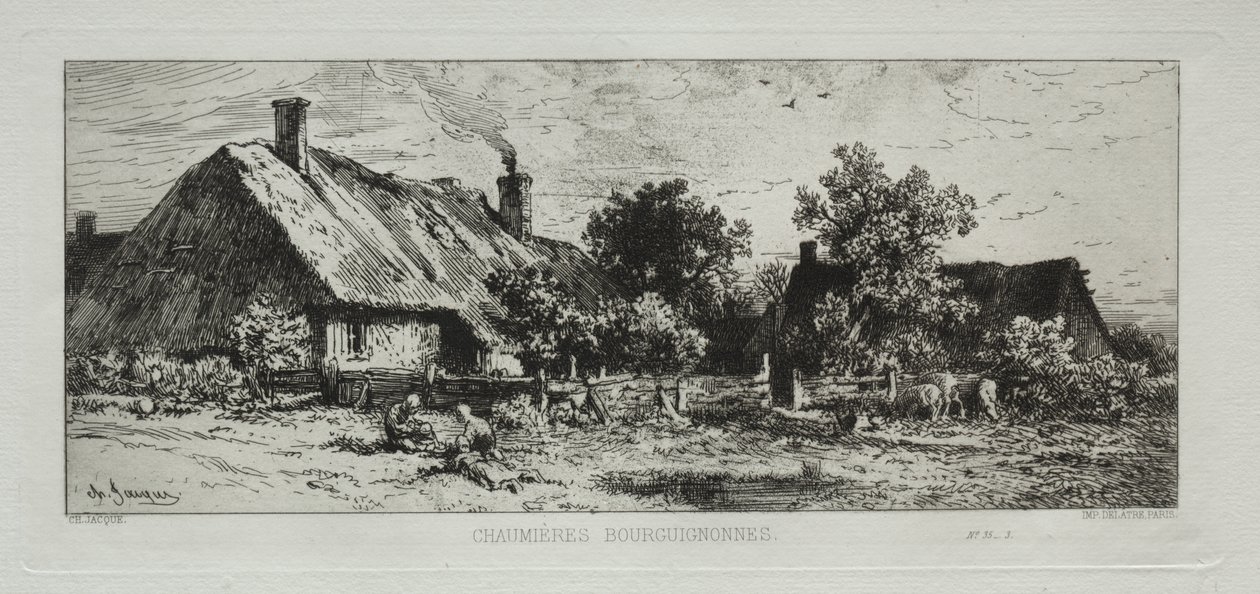 Burgundiske hytter av Francis Seymour Haden