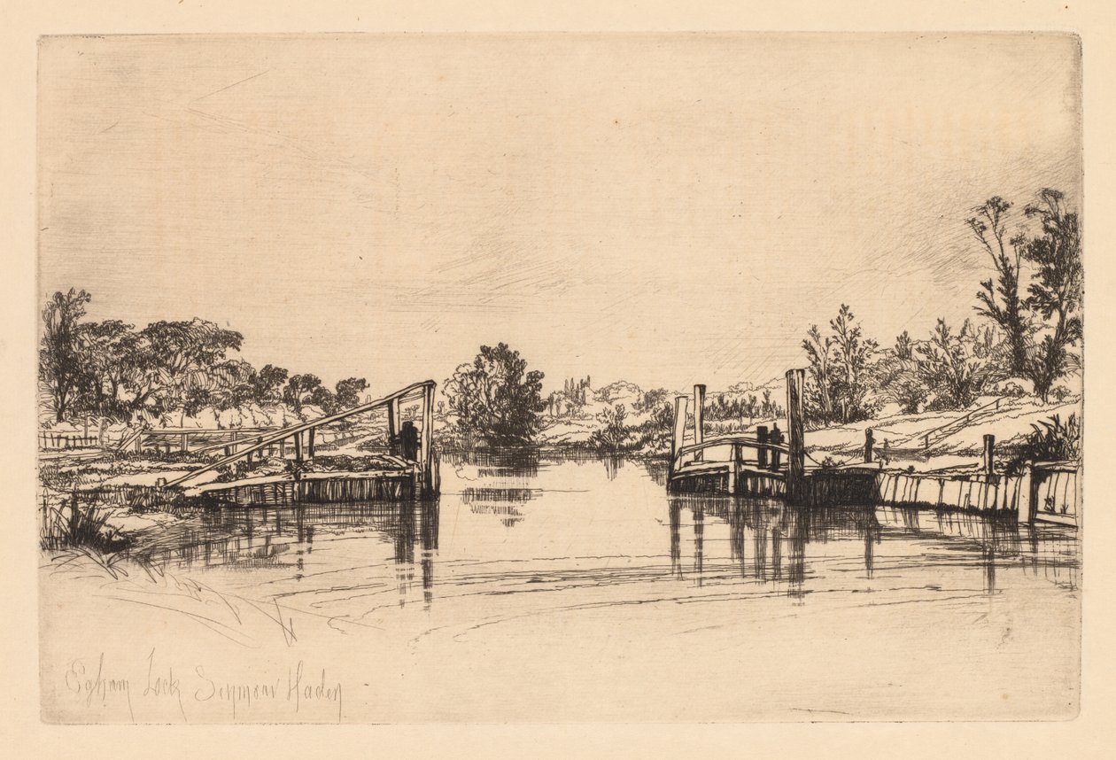 Egham Lock av Francis Seymour Haden