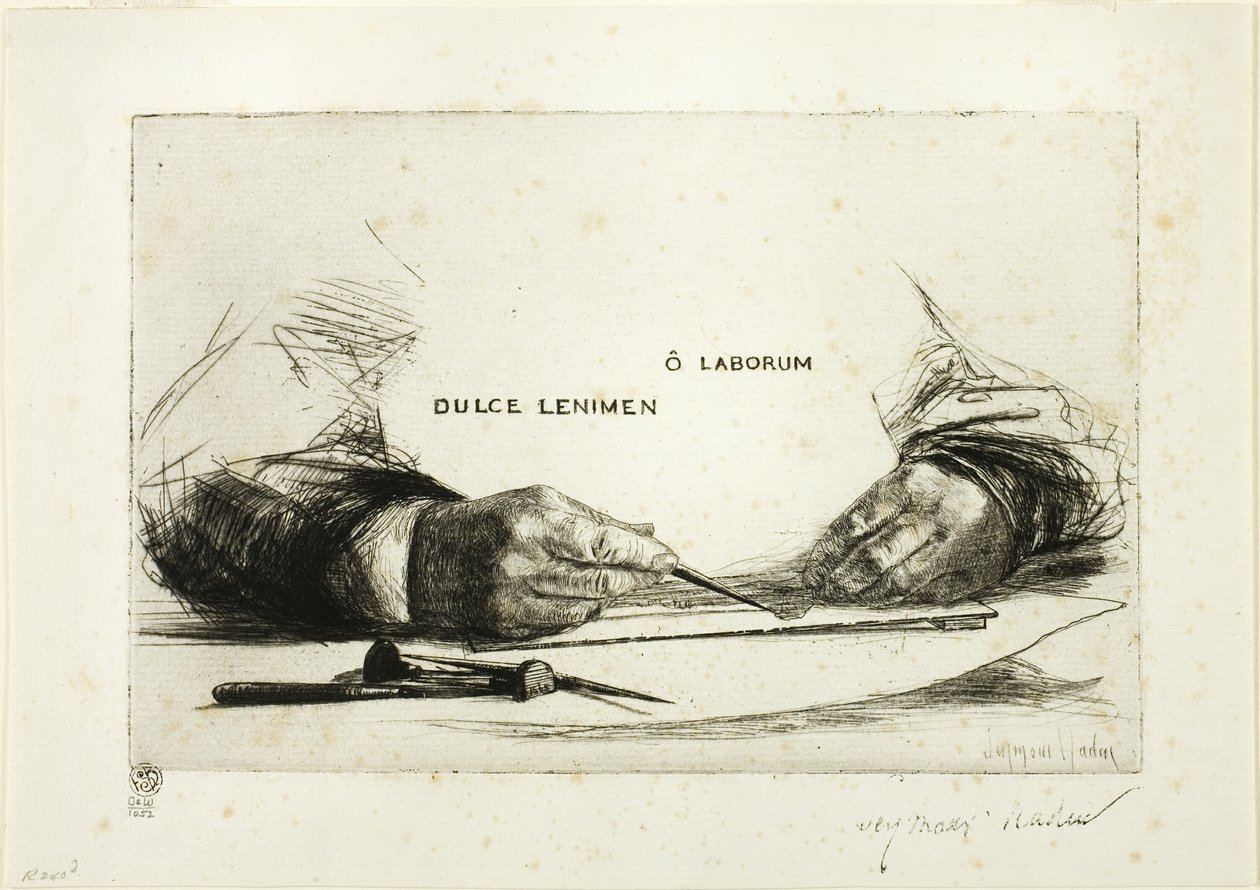 Hands Etching-O fungerer av Francis Seymour Haden