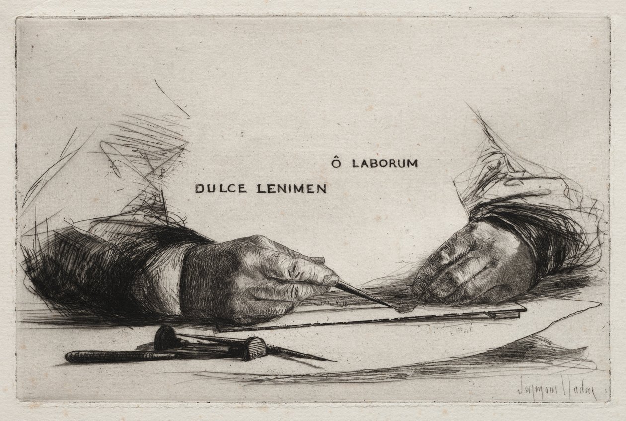 Etsning av hender av Francis Seymour Haden
