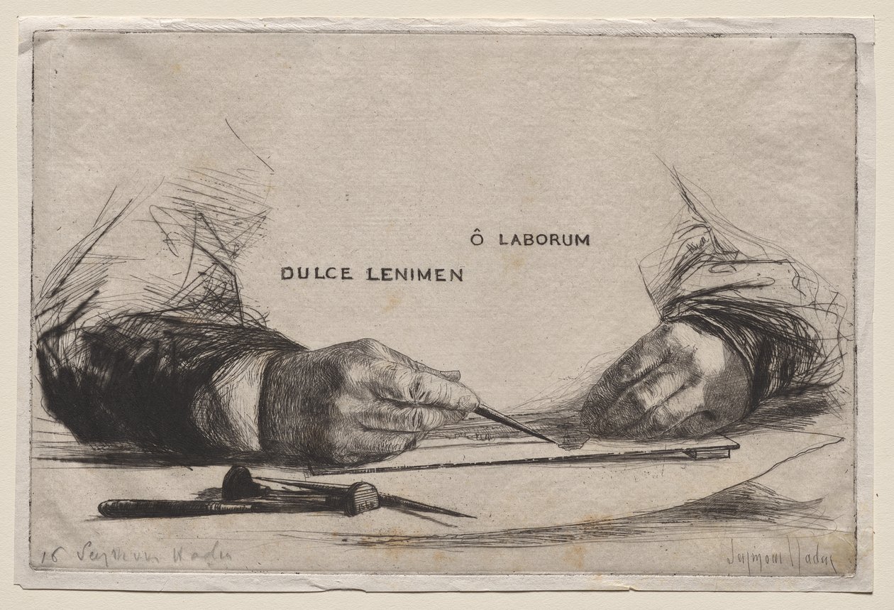Etsning av hender av Francis Seymour Haden