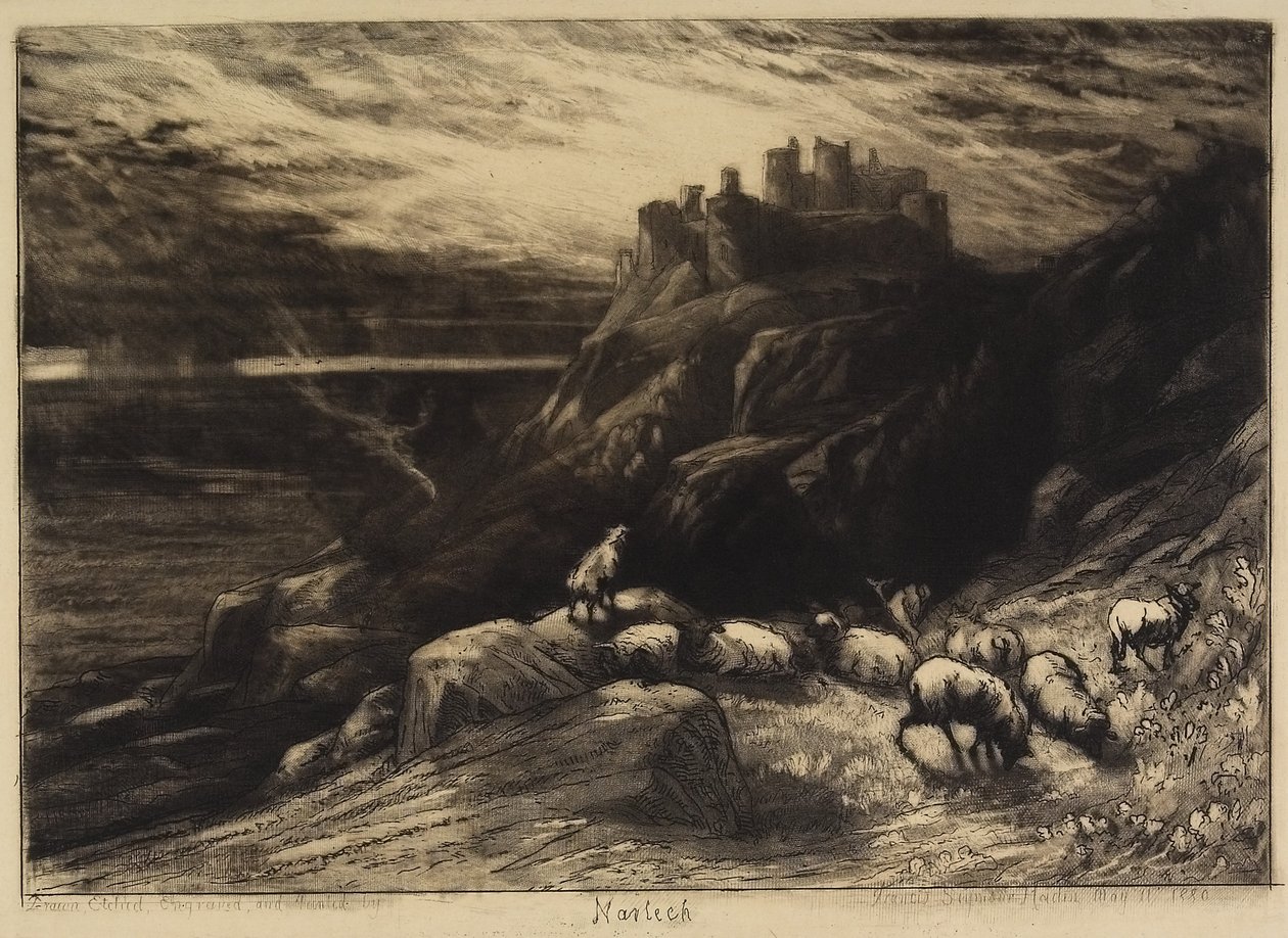 Harlech, nei. II, 1880 av Francis Seymour Haden