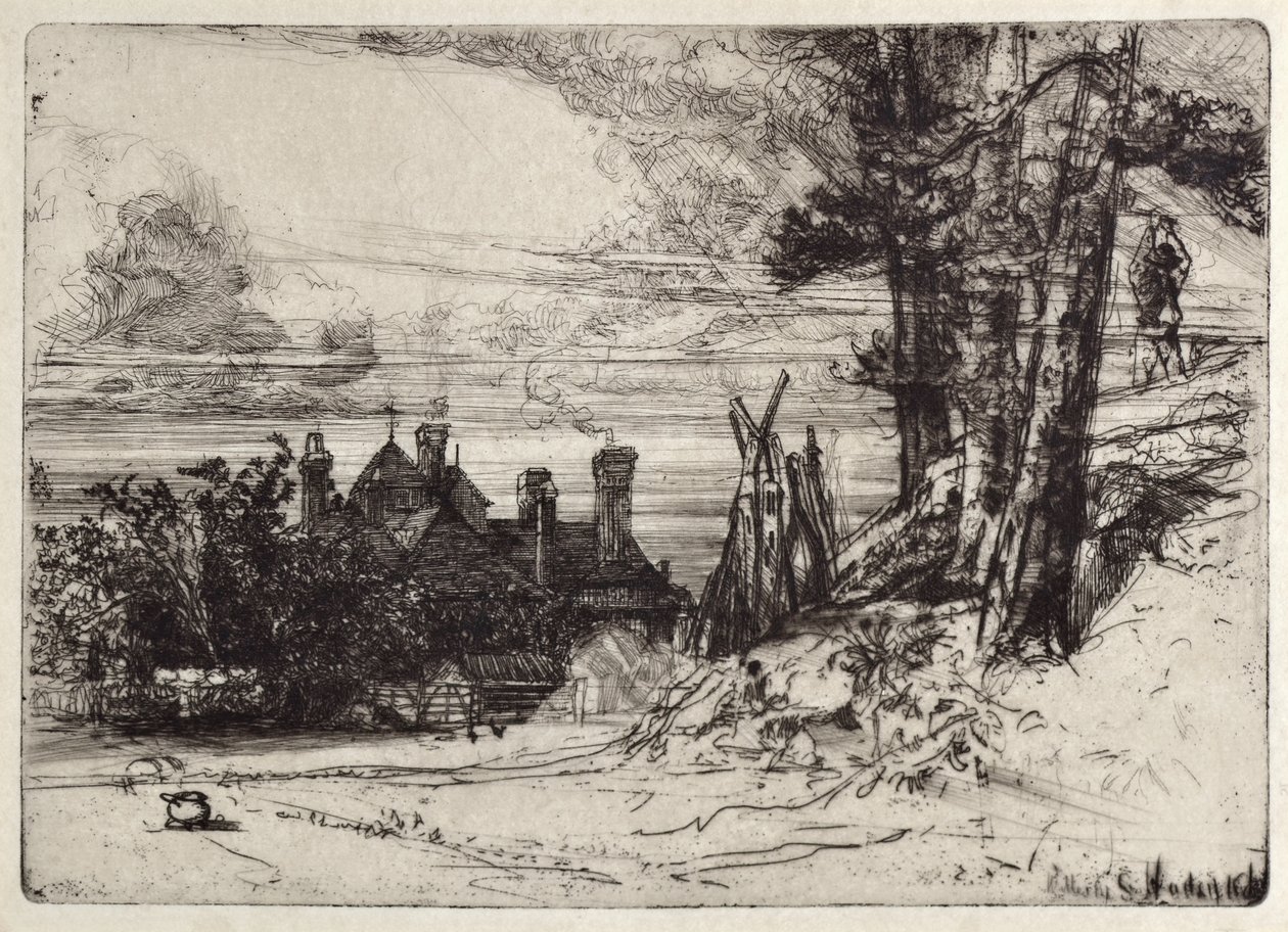 Horseleys hus på Willesley av Francis Seymour Haden