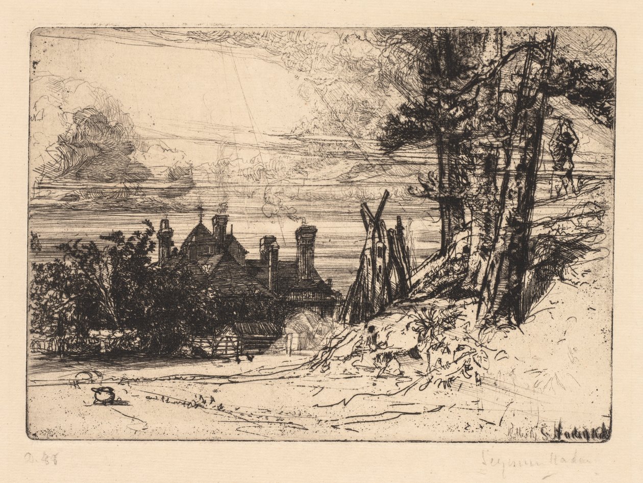 Horsleys hus i Willesley av Francis Seymour Haden