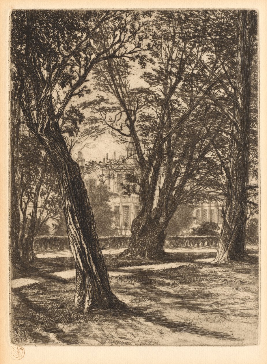 Kensington Gardens, liten tallerken nr. 1, 1859. av Francis Seymour Haden