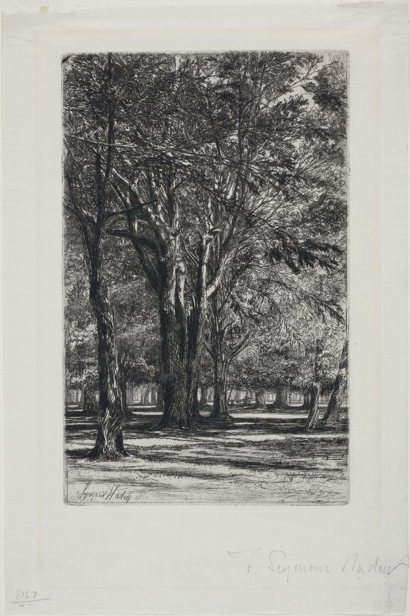 Kensington Gardens, nr. II (stor tallerken) av Francis Seymour Haden