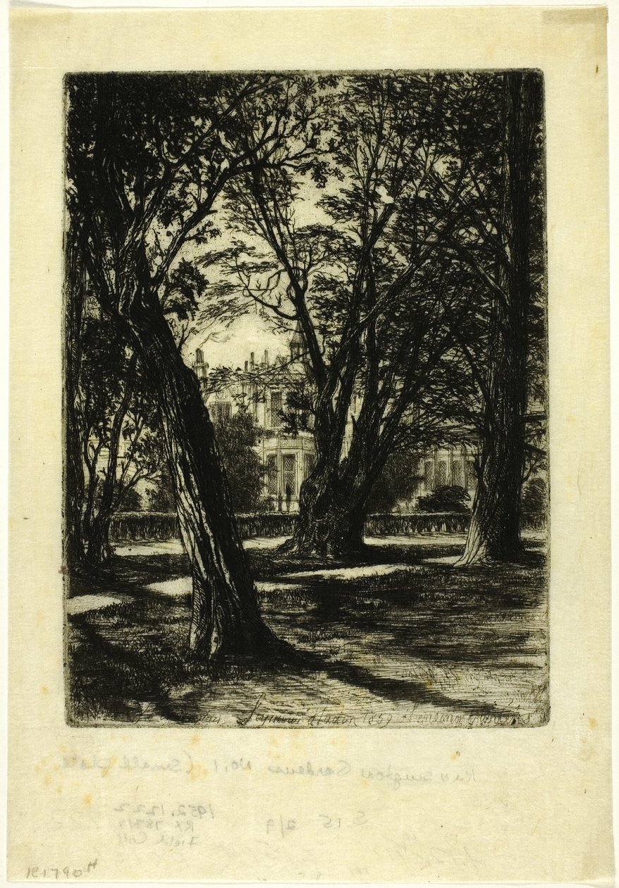 Kensington Gardens, nr. I (liten tallerken) av Francis Seymour Haden