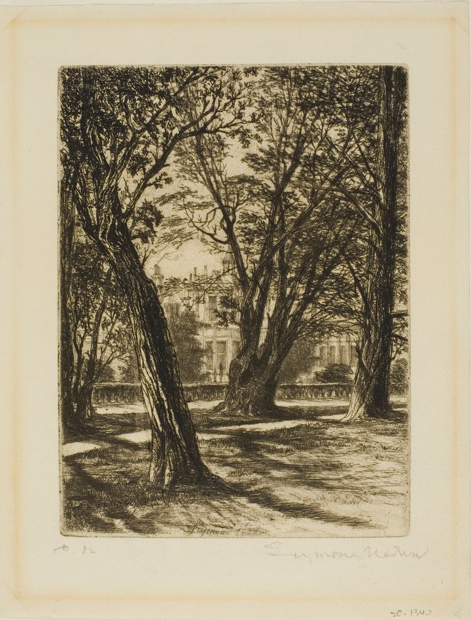 Kensington Gardens, nr. I (liten tallerken) av Francis Seymour Haden