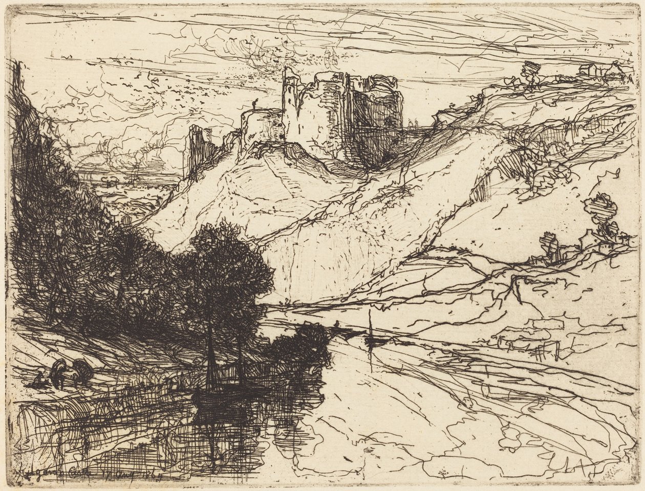 Kilgaren Castle av Francis Seymour Haden