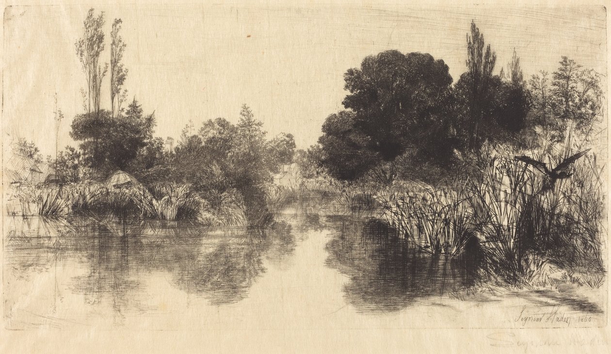 Shere Mill Pond (den større platen) av Francis Seymour Haden