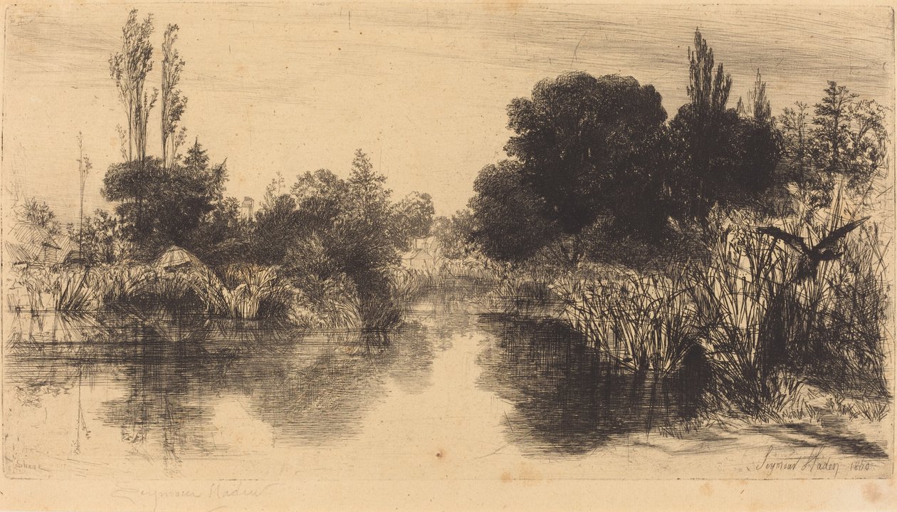 Shere Mill Pond (den større platen) av Francis Seymour Haden
