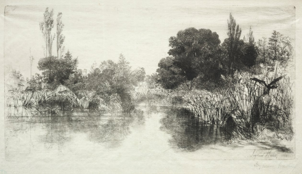 Shere Mill Pond (den større platen) av Francis Seymour Haden