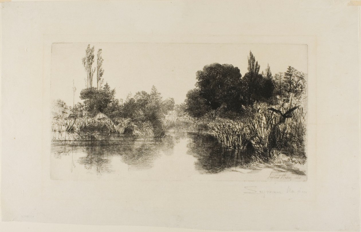 Shere Mill Pond, nr. II (stor plate) av Francis Seymour Haden