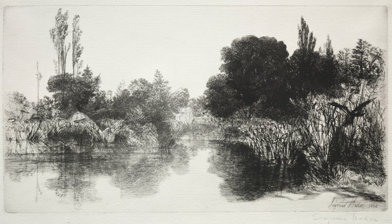 Shere Mill Pond, nr. 11 (Den store platen) av Francis Seymour Haden