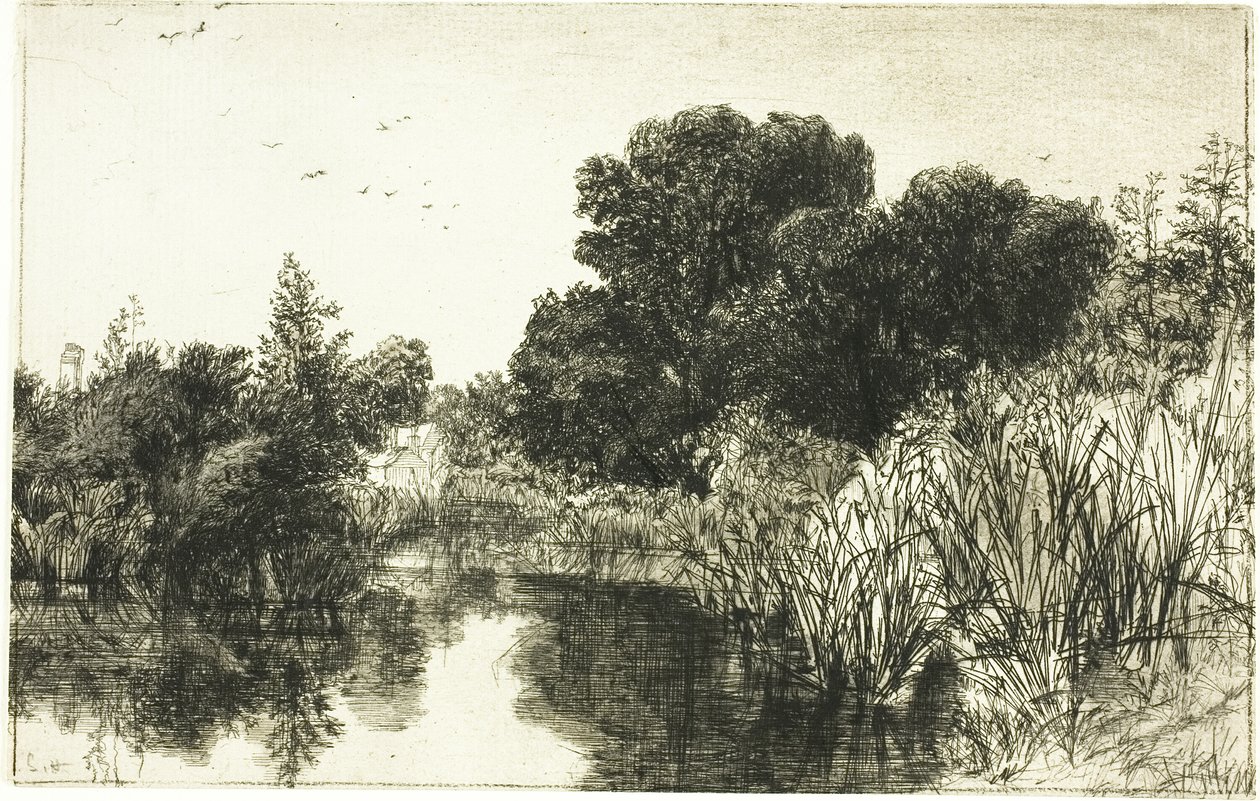 Shere Mill Pond, nr. II (stor plate) av Francis Seymour Haden