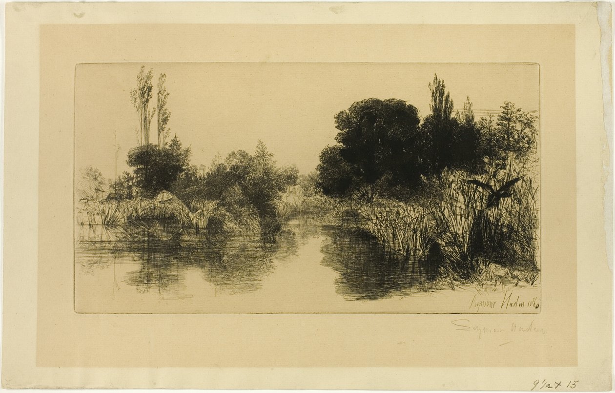 Shere Mill Pond, nr. II (stor plate) av Francis Seymour Haden
