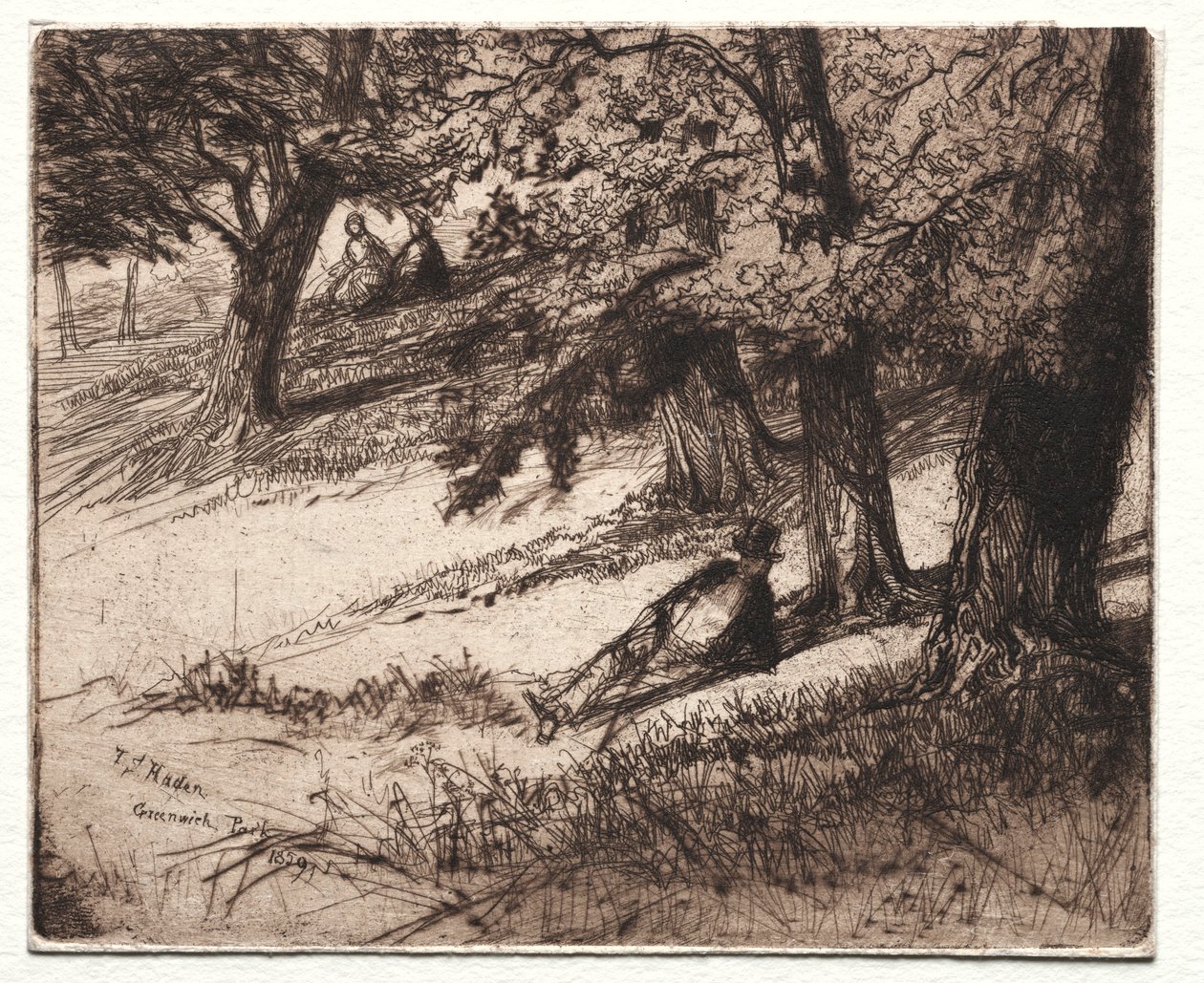 Under Coop, 1859 av Francis Seymour Haden