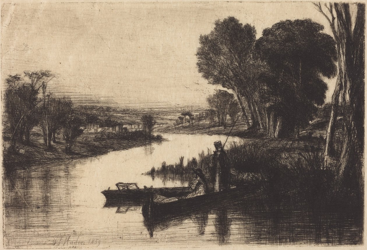 Fiskere på Themsen av Francis Seymour Haden