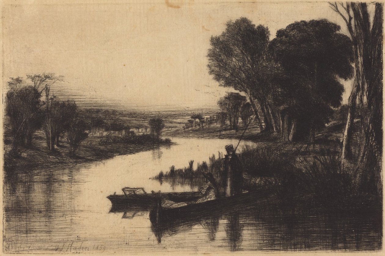 Fiskere på Themsen av Francis Seymour Haden