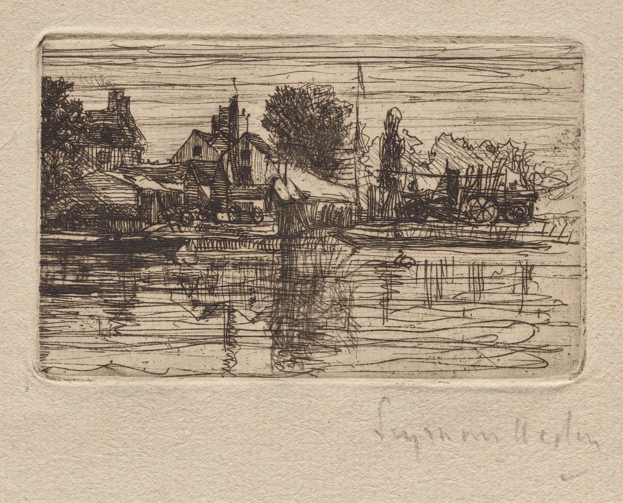 Thames Side av Francis Seymour Haden