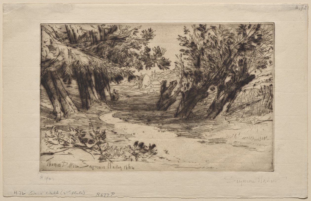 The Lovers' Walk (The Second Plate) av Francis Seymour Haden