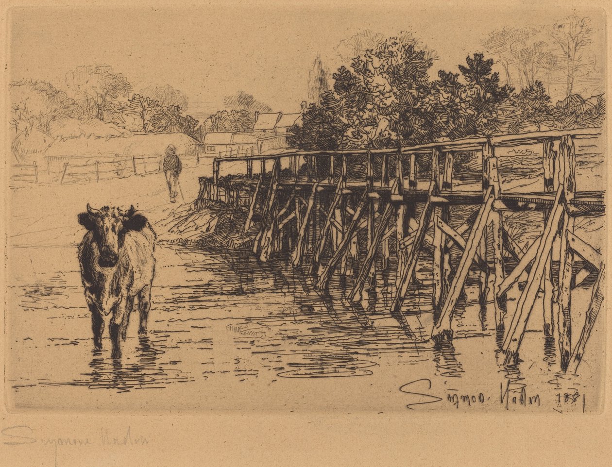 Village Ford av Francis Seymour Haden