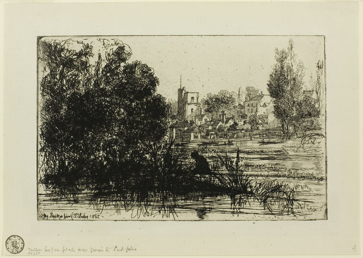 Twickenham kirke av Francis Seymour Haden