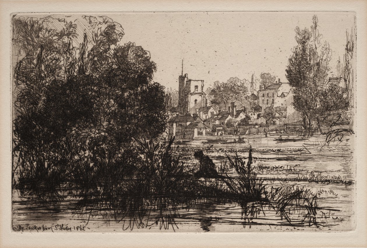 Twickenham kirke av Francis Seymour Haden
