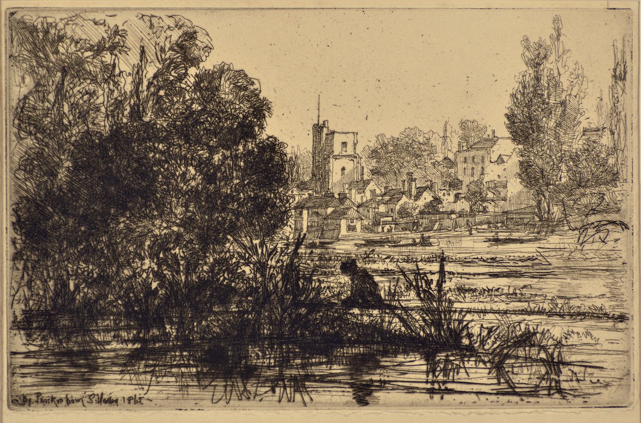 Twickenham kirke av Francis Seymour Haden