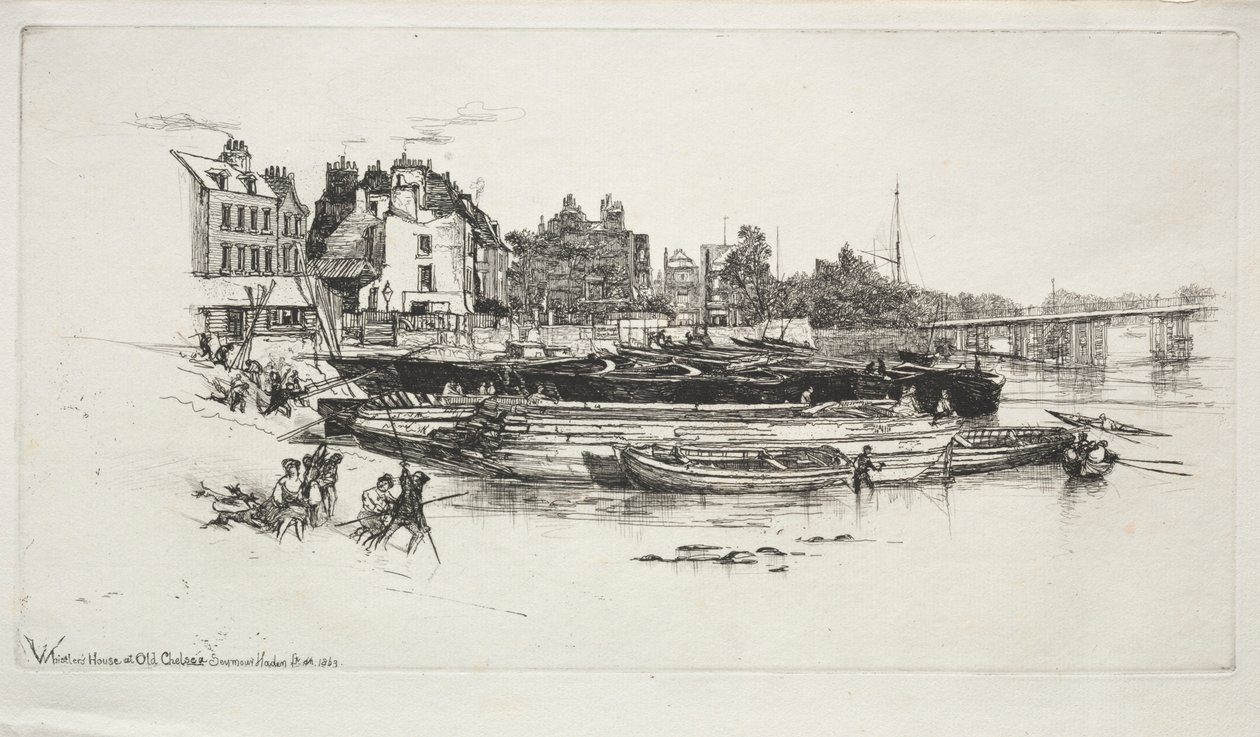 Whistlers House, Old Chelsea, 1863. av Francis Seymour Haden