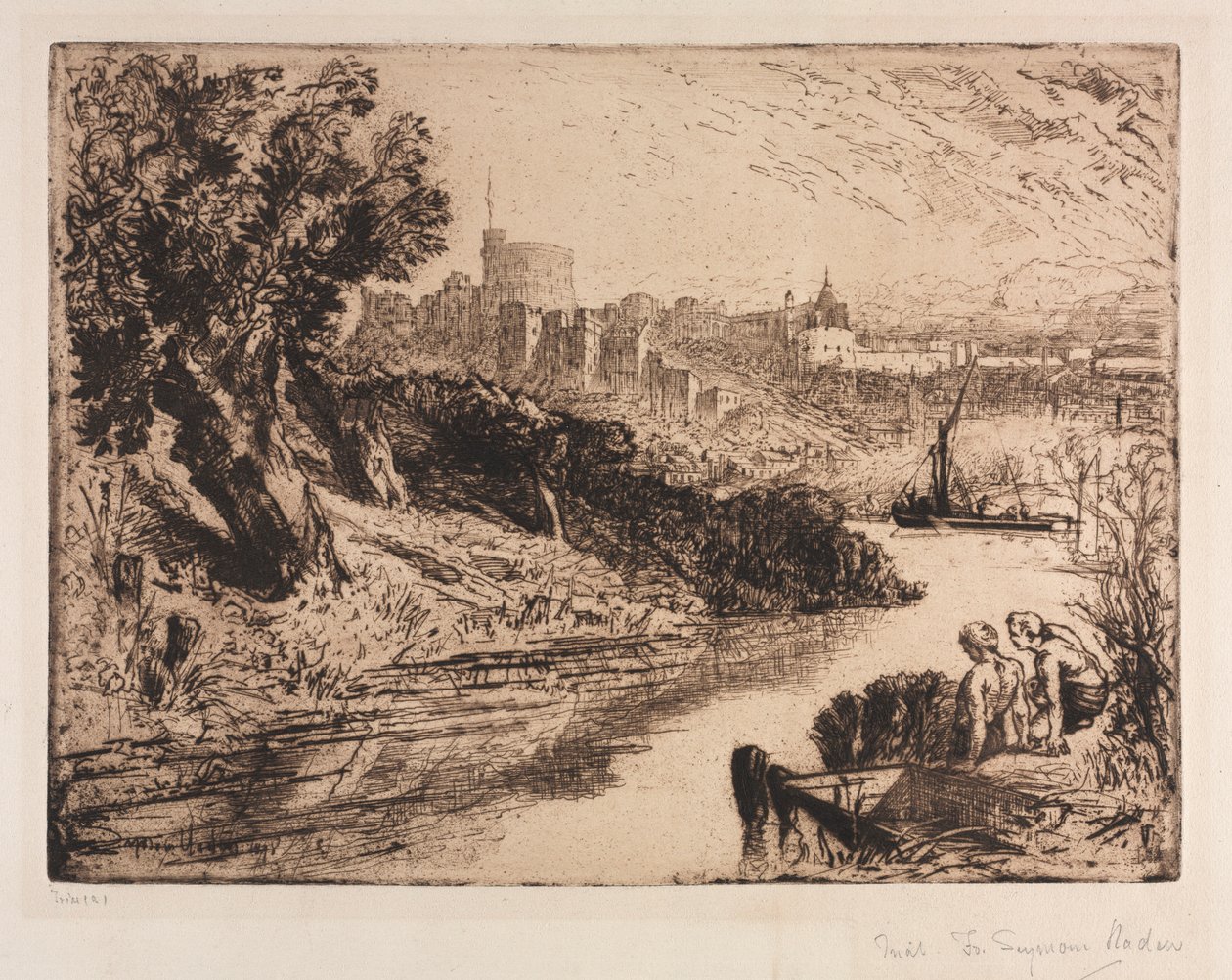 Windsor Castle, 1878. av Francis Seymour Haden
