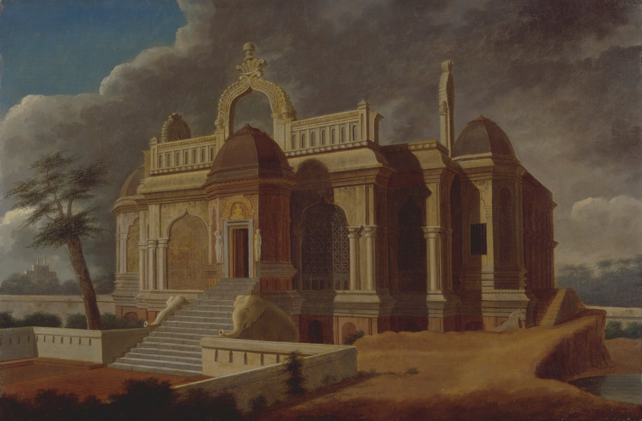 Mausoleum med steinelefanter av Francis Swain Ward
