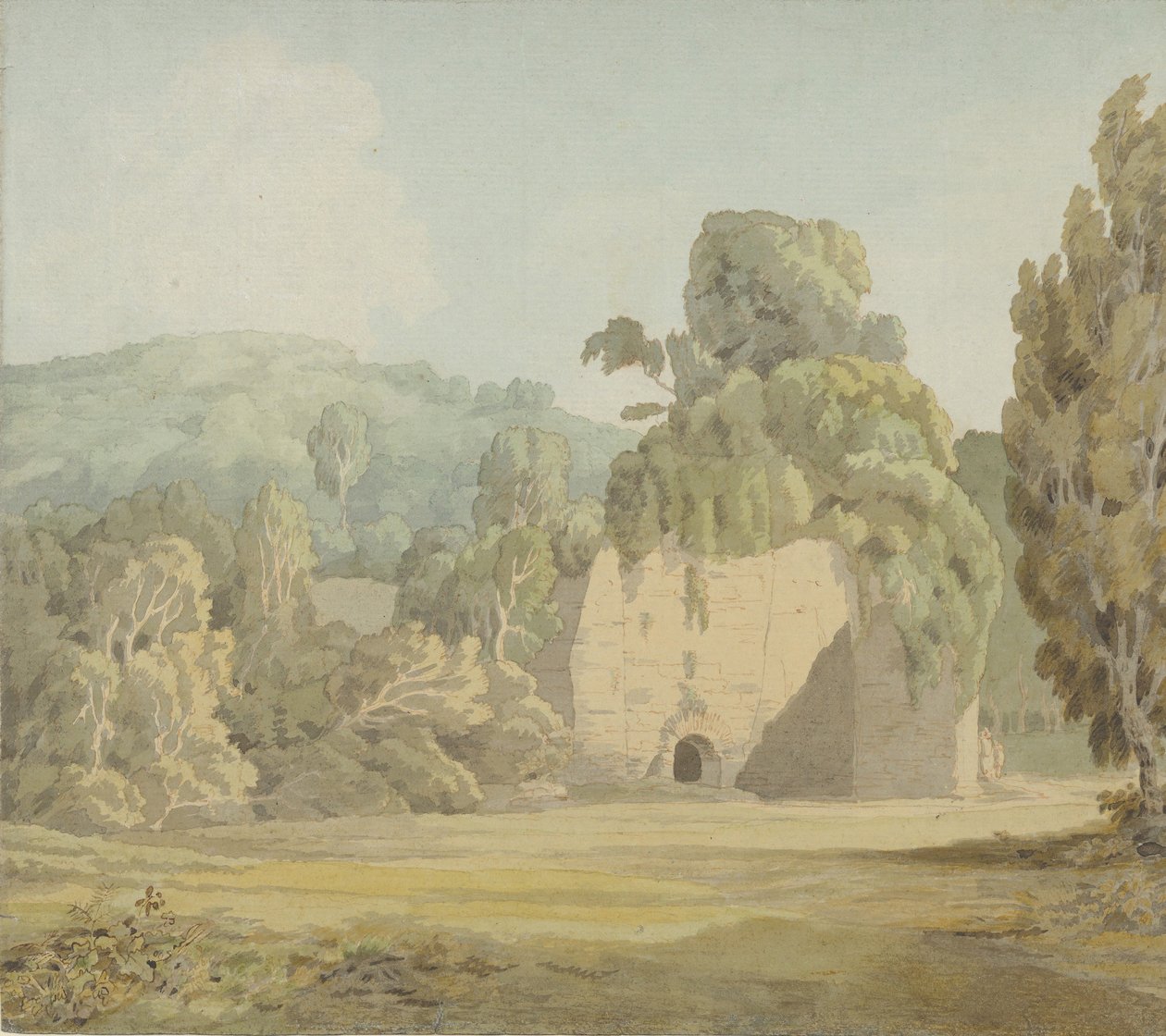 En eføydekket ruin, slutten av 1780-tallet - begynnelsen av 1790-tallet. av Francis Towne