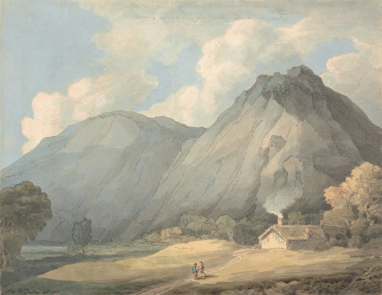 Craig yr Aderyn, nær Llanfihangel-y-Pennant av Francis Towne